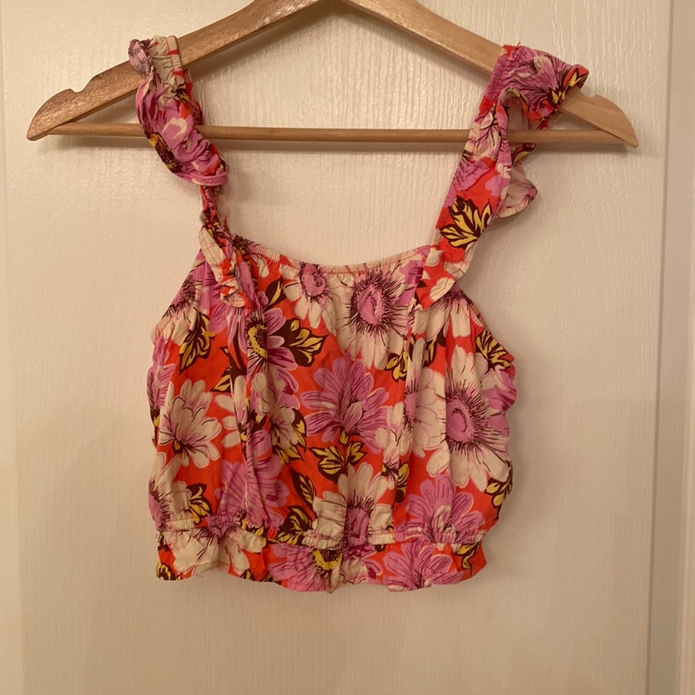 Lily Rose XS flowered beachy crop top